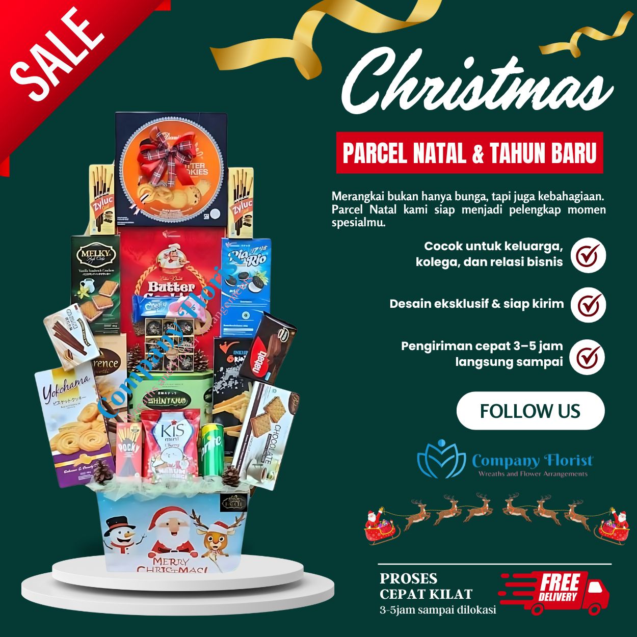 Parcel Natal untuk Rekan Kerja – Company Florist